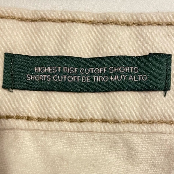 Wild Fable Highest Rise Cutoff Jean Shorts Off-White - Picture 4 of 6
